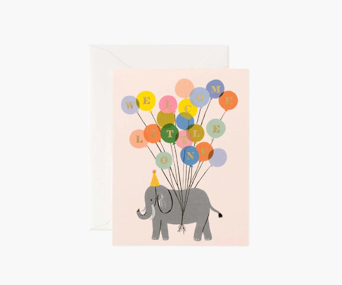 Welcome Elephant Single Greeting Card