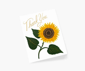 Sunflower Thank You Single Card