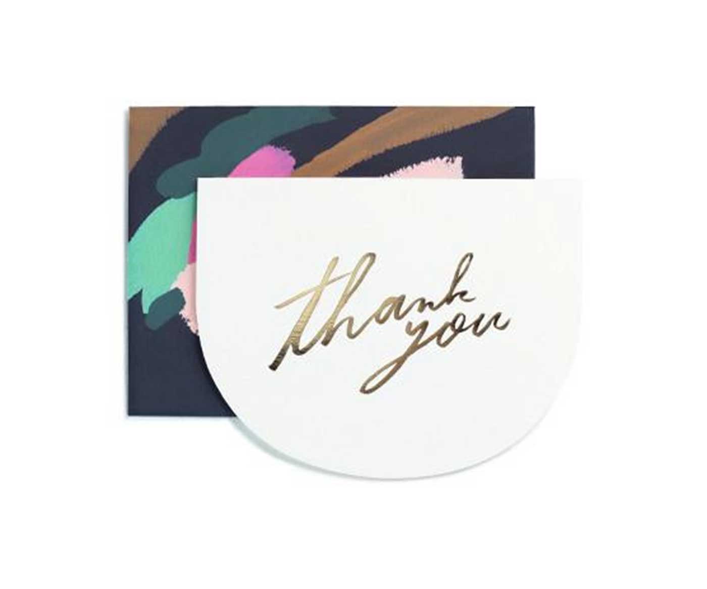 Thank You Crescent Single Greeting Card