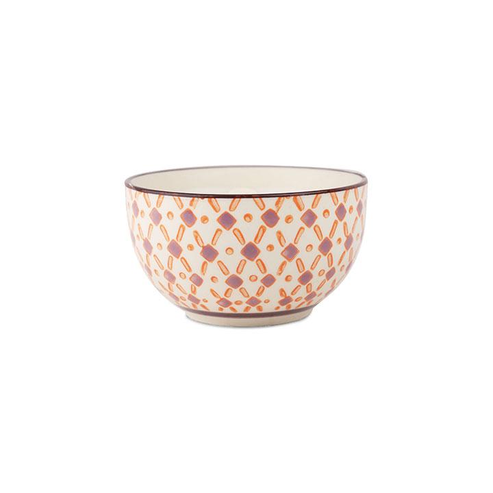 Hand Painted Candle Bowl - Pink Pepper & Pomelo 7oz