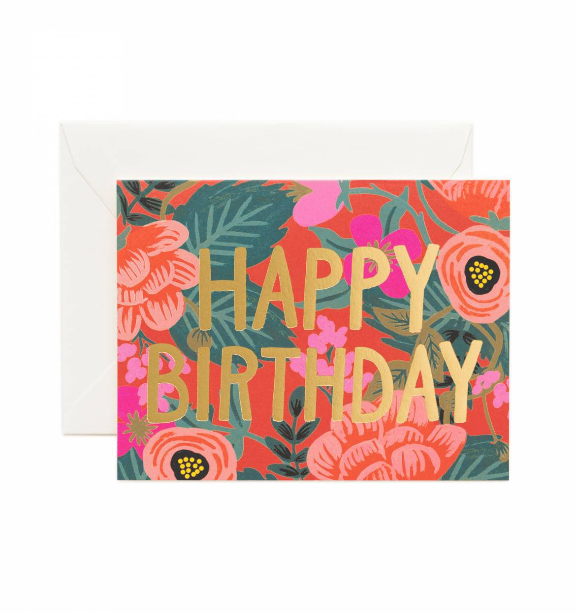 Poppy Birthday Single Greeting Card