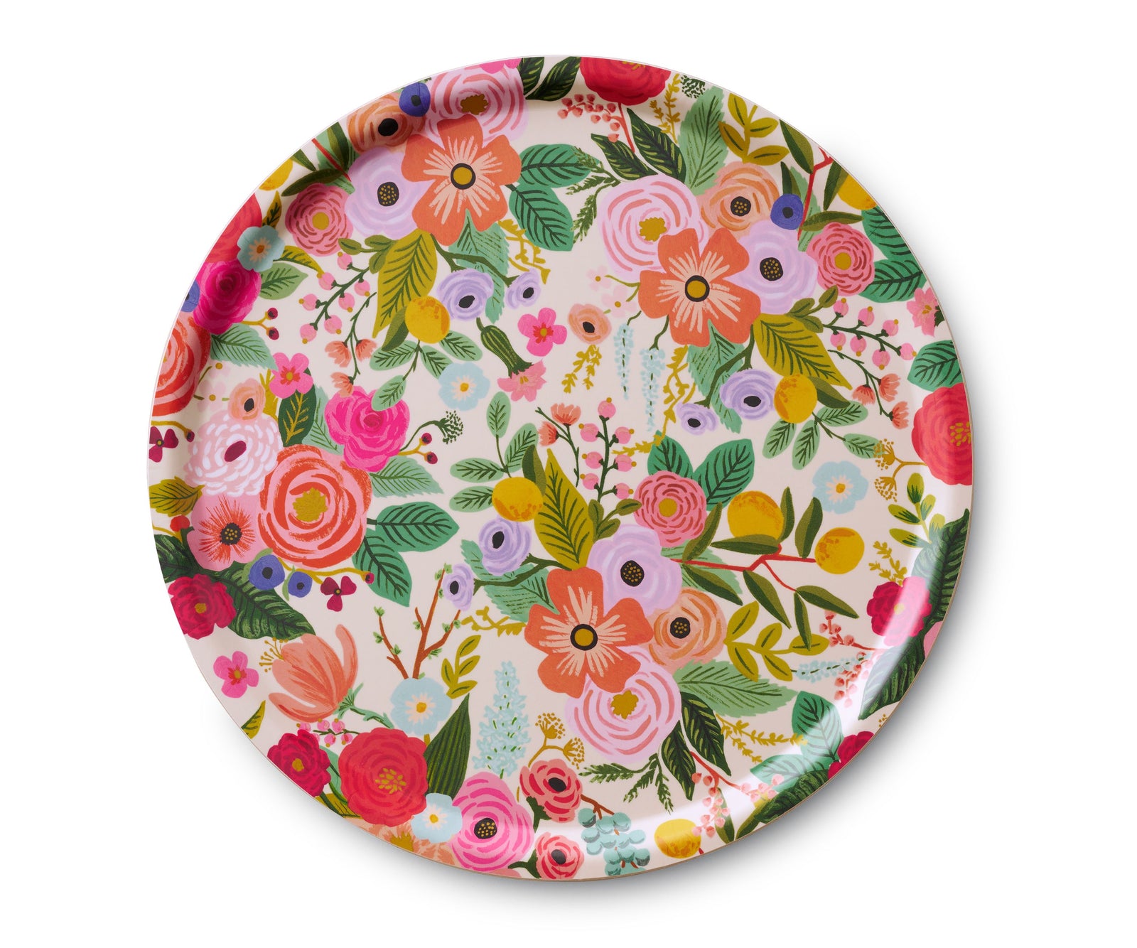 Garden Party Round Serving Tray