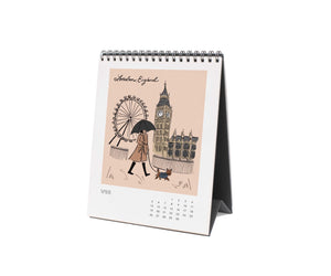 2026 Travel Sketchbook Desk Calendar