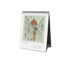 2026 Travel Sketchbook Desk Calendar