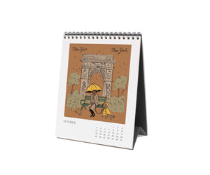 2026 Travel Sketchbook Desk Calendar