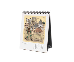 2026 Travel Sketchbook Desk Calendar