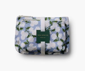 Hydrangeas Zippered Pouch Set