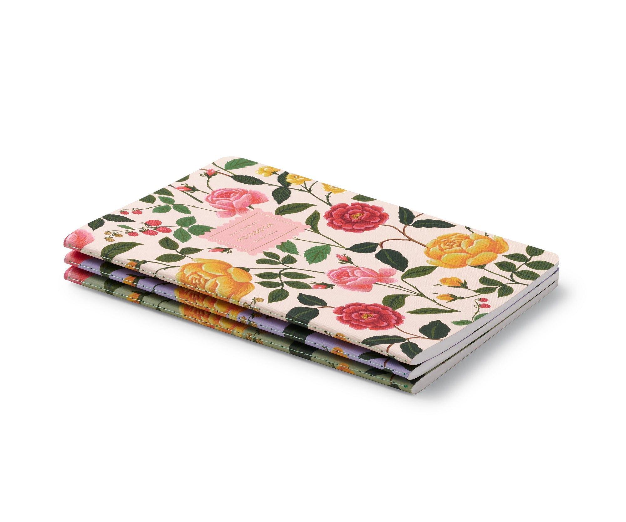 Roses Stitched Notebook Set