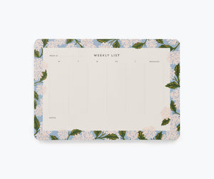 Hydrangea Weekly Desk Pad