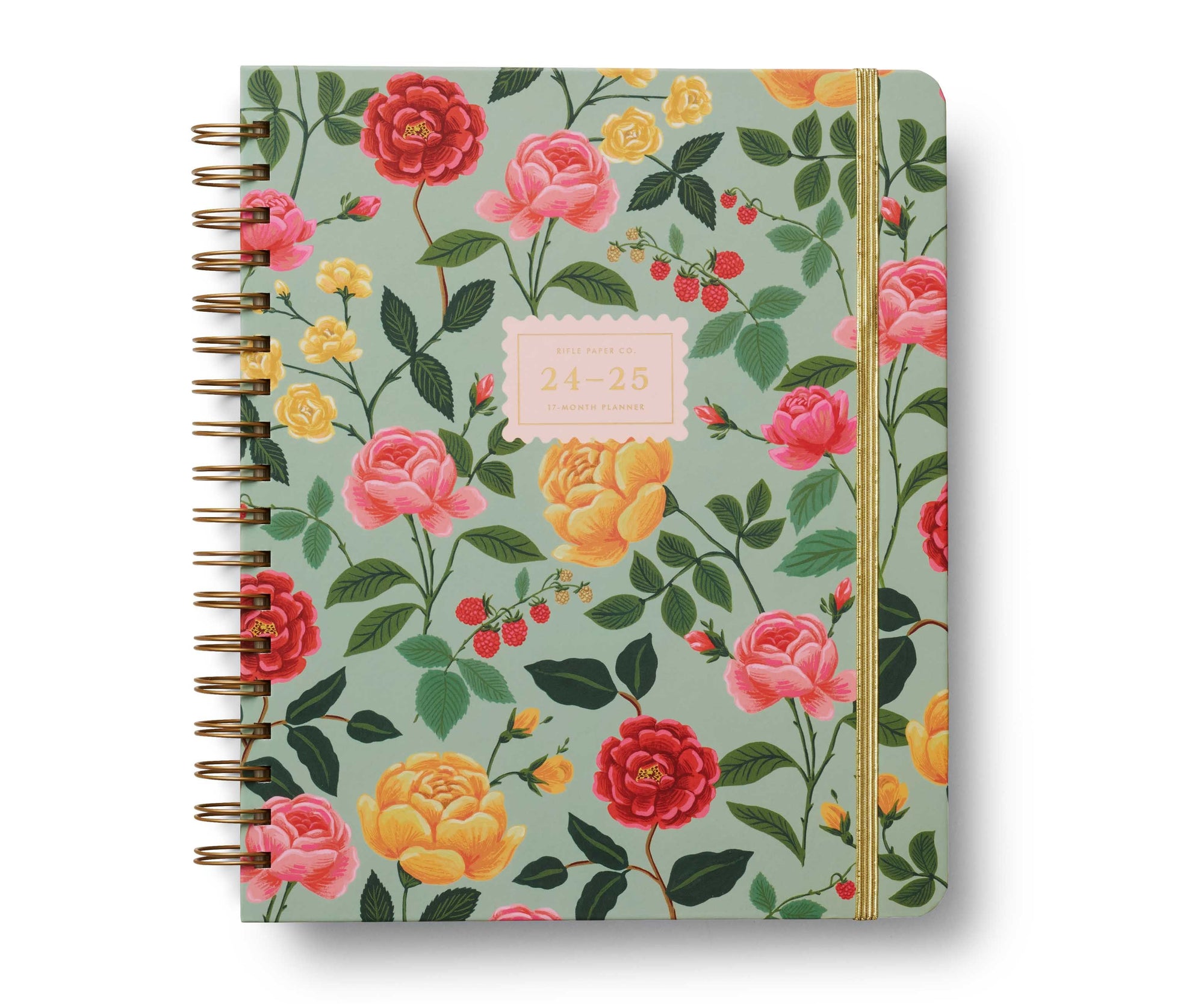 2025 Roses 17-Month Academic Hardcover Spiral Planner