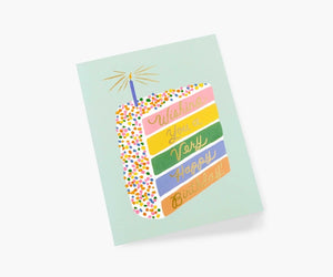 Cake Slice Birthday Single Greeting Card