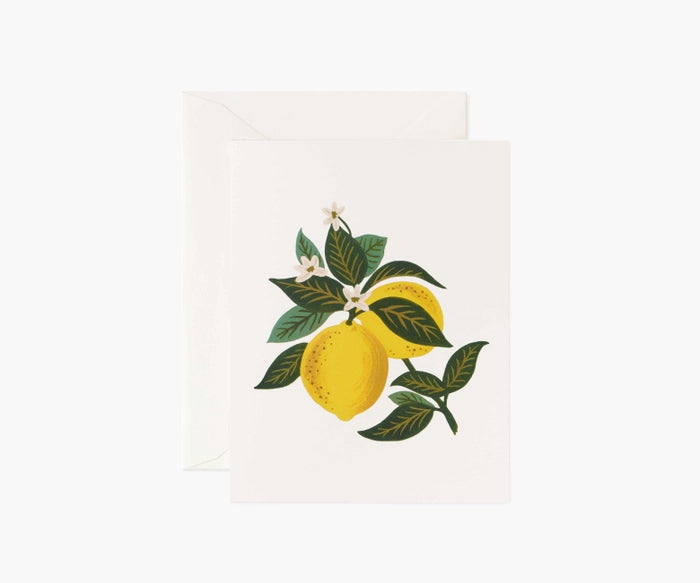 Lemon Blossom Single Greeting Card