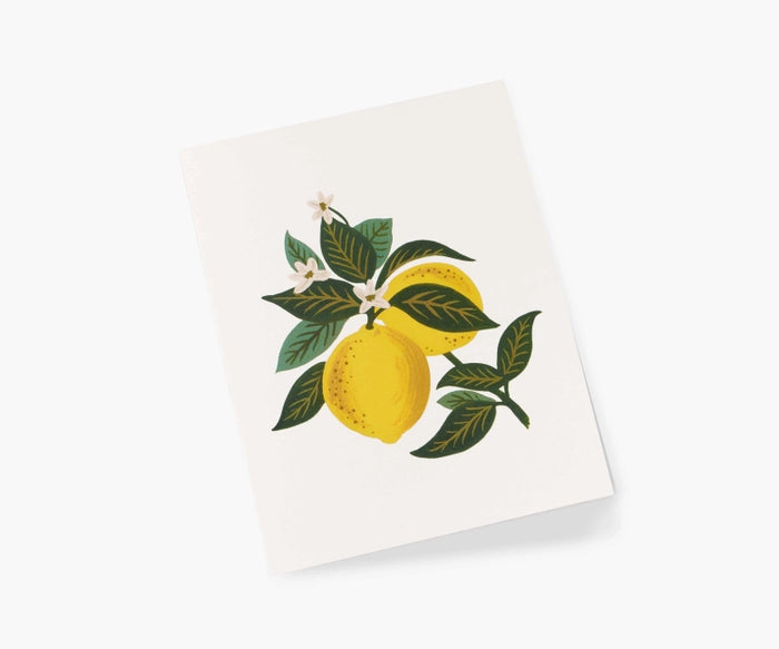 Lemon Blossom Single Greeting Card