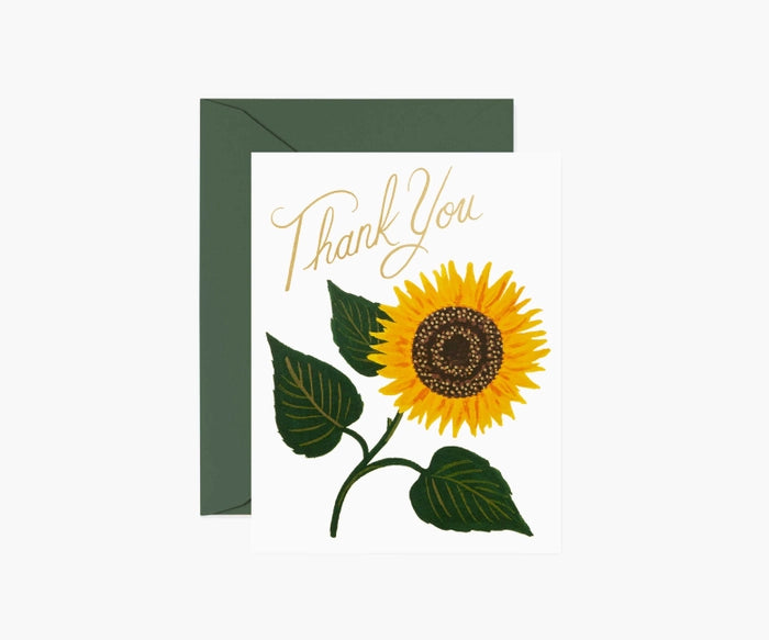 Sunflower Thank You Single Card