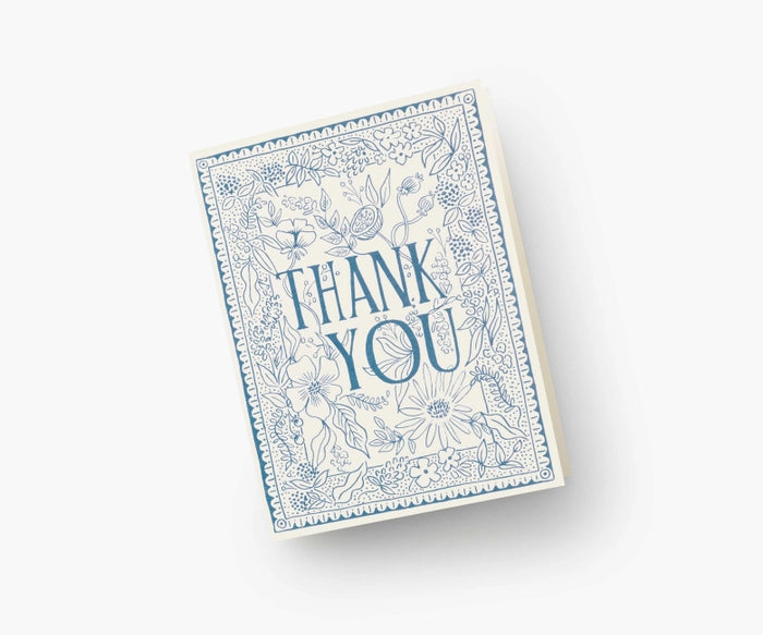 Delft Thank You Single Greeting Card