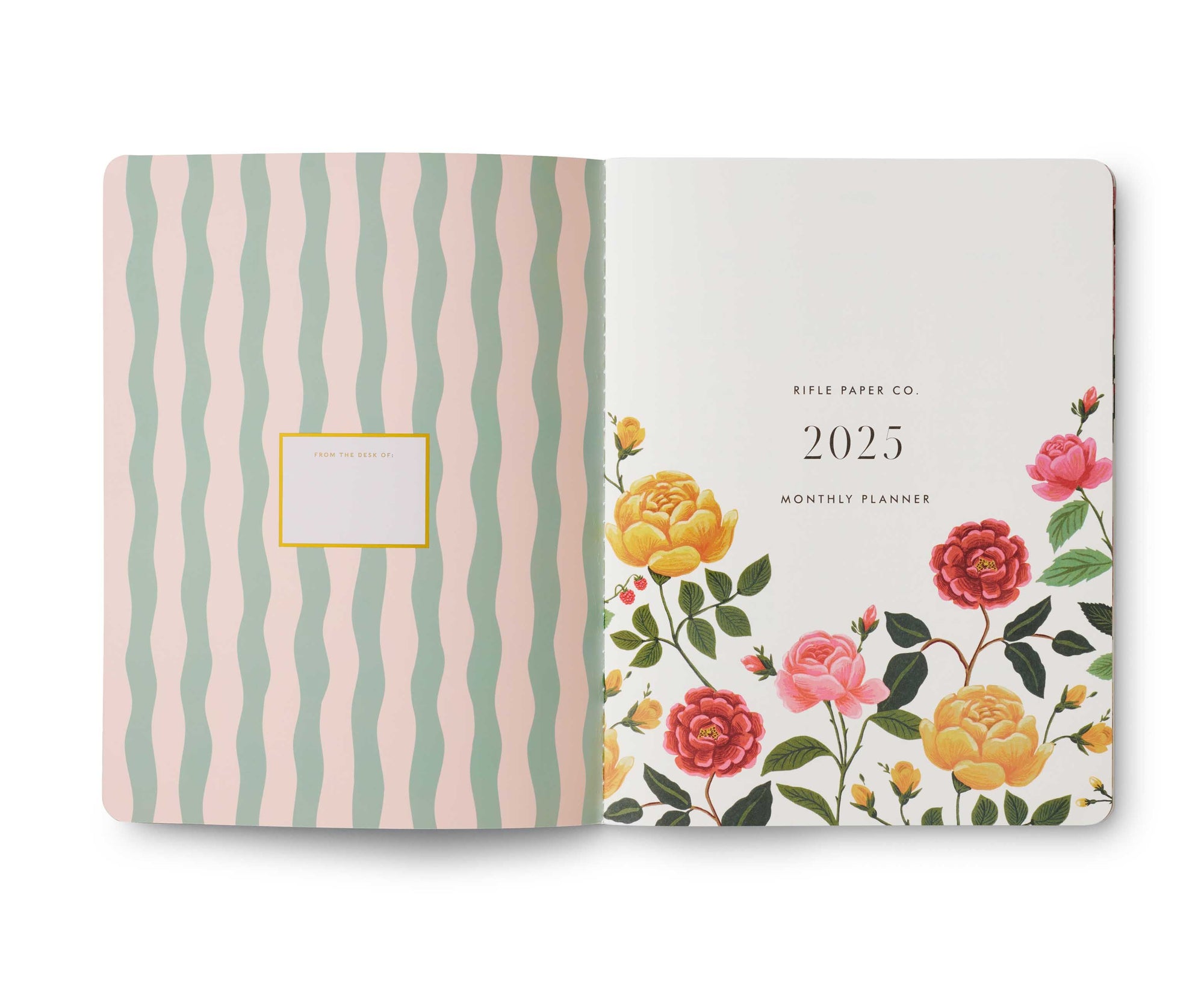 2025 Roses 12-Month Appointment Notebook