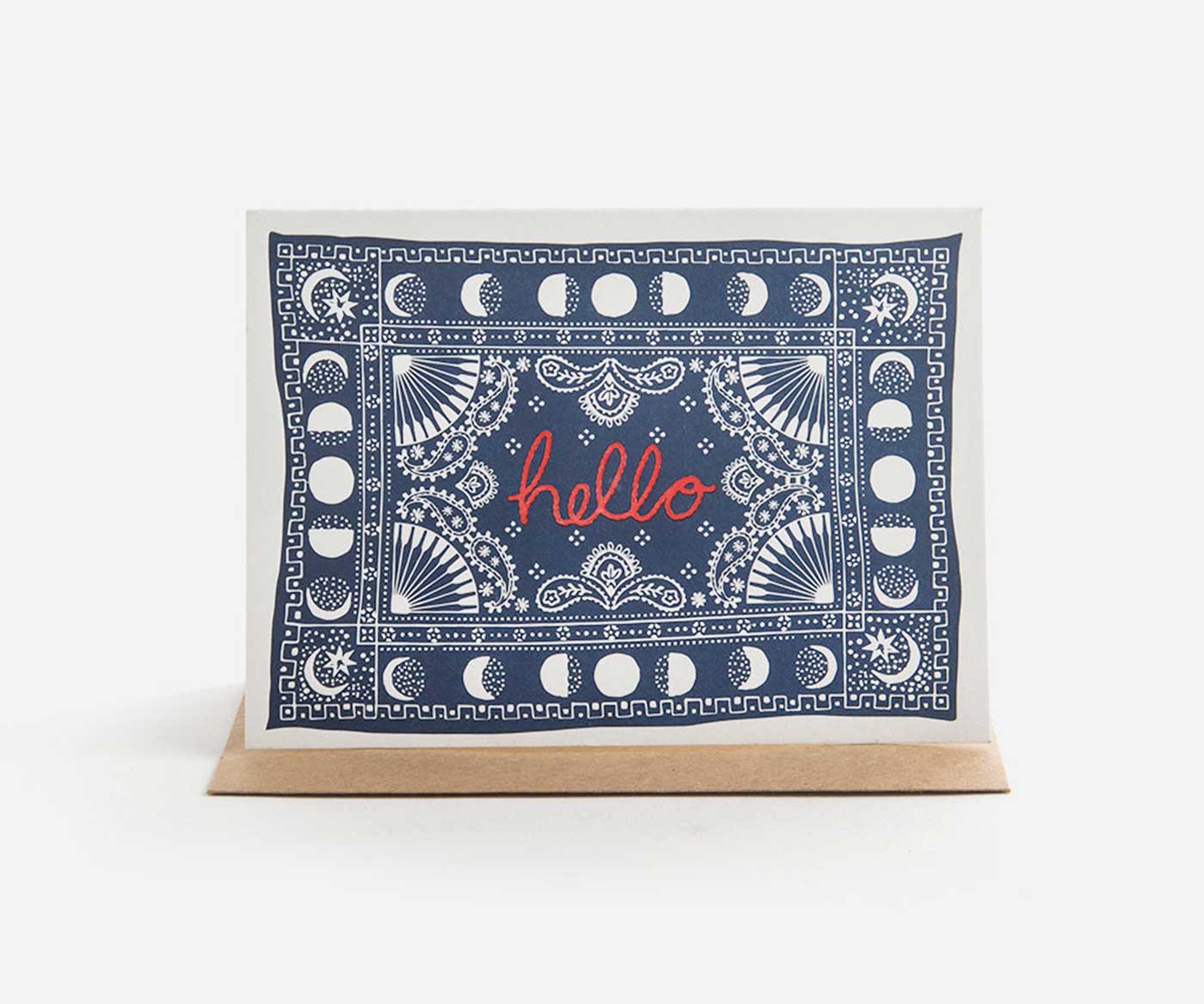 Hello Bandana Single Greeting Card