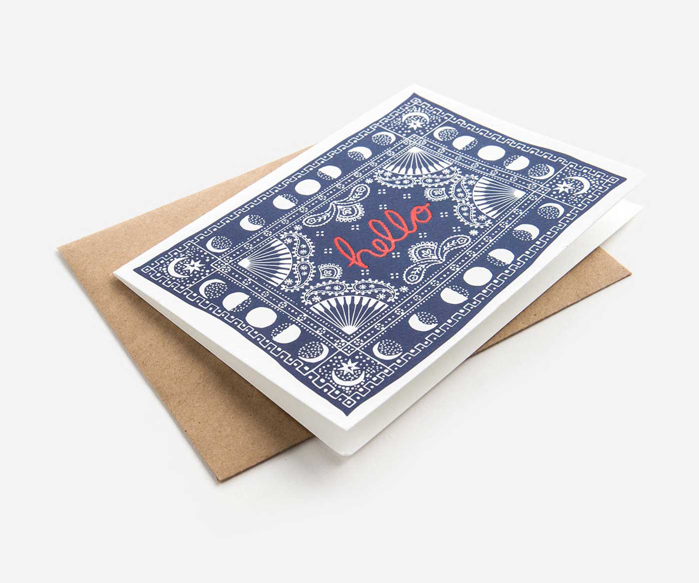 Hello Bandana Single Greeting Card