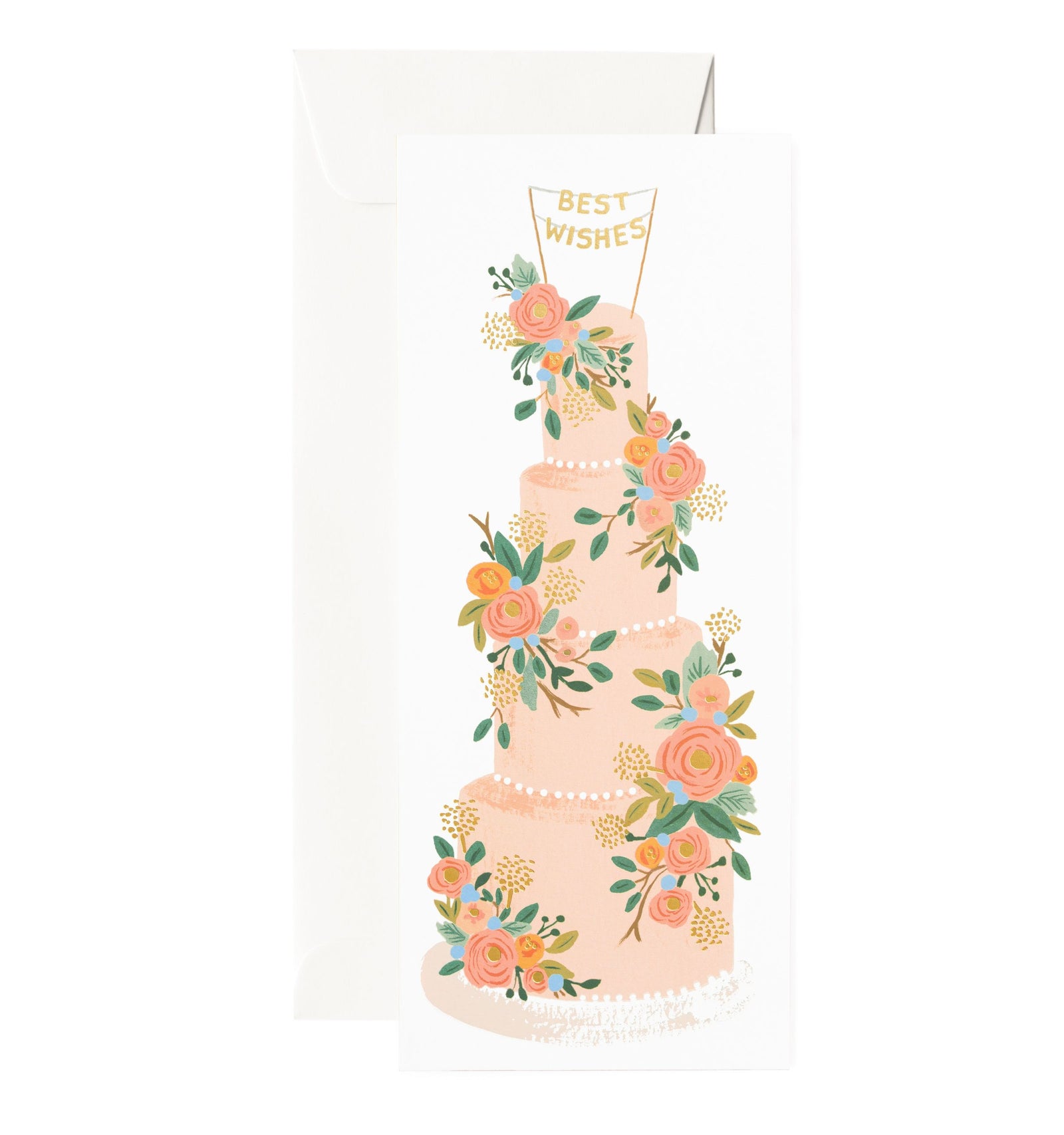 Tall Wedding Cake Single Greeting Card