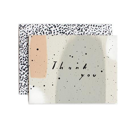 Speckled Thank You Single Greeting Card