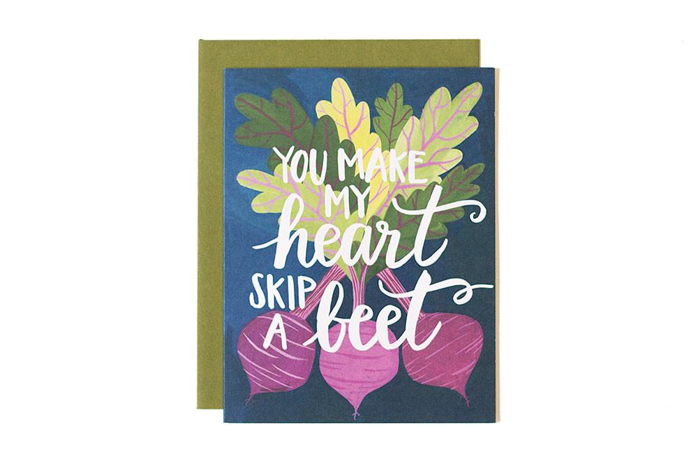 You My Heart Skip A Beet Greeting Card