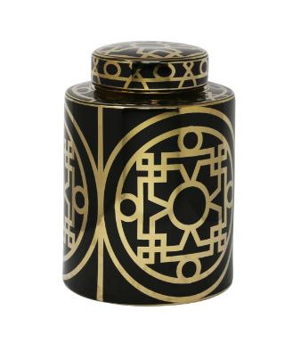 Black & Gold Jar 11"