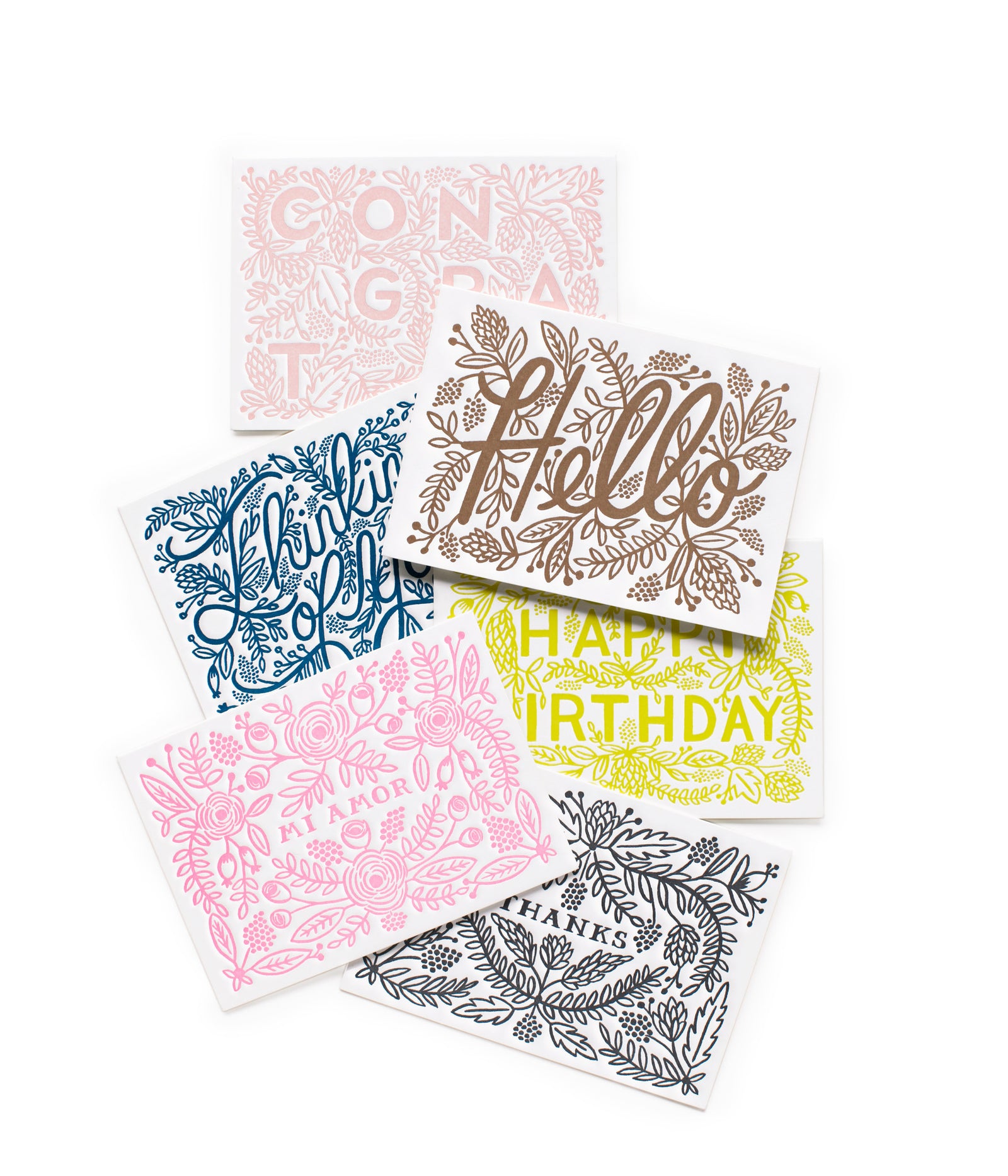 Letterpress Assorted Card Set