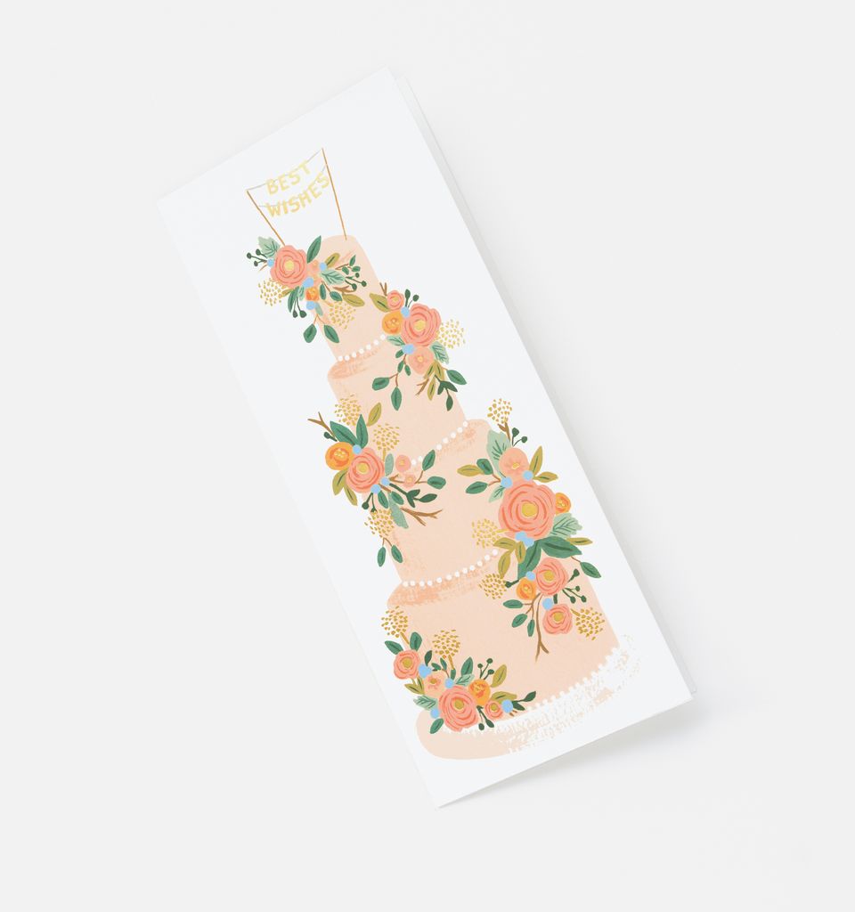 Tall Wedding Cake Single Greeting Card