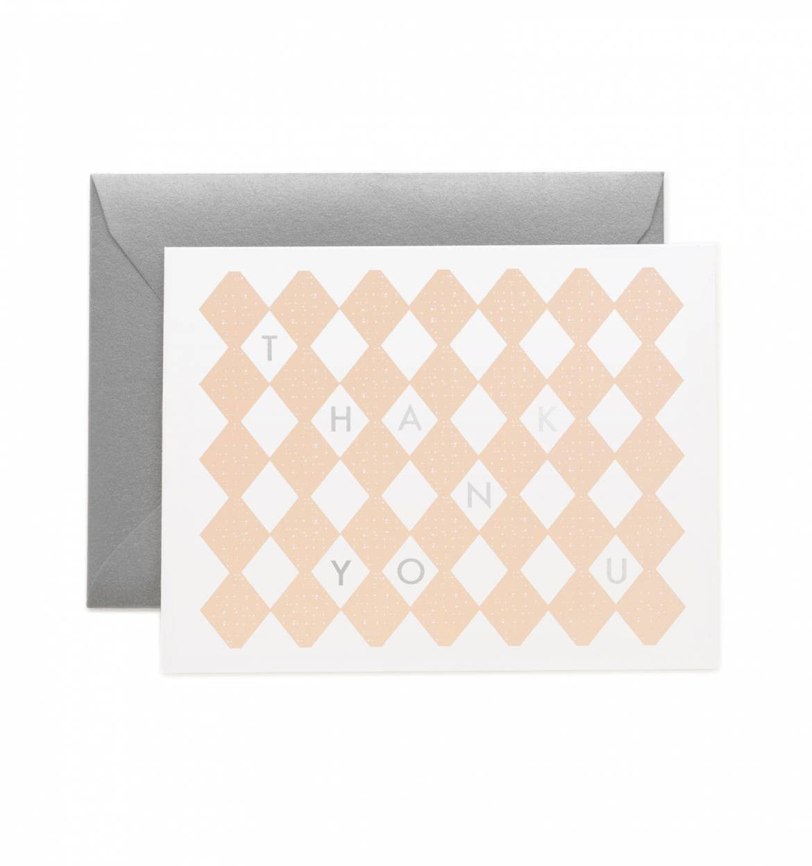 شكرا لك Blush Single Greeting Card