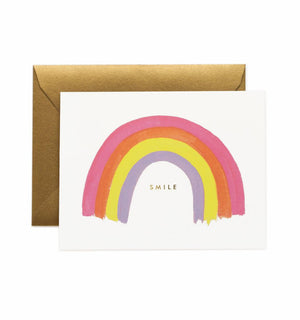 Smile Rainbow Single Greeting Card