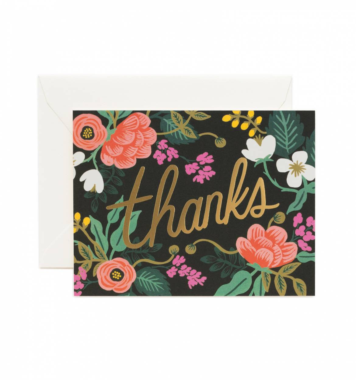 Birch Floral Single Greeting Card