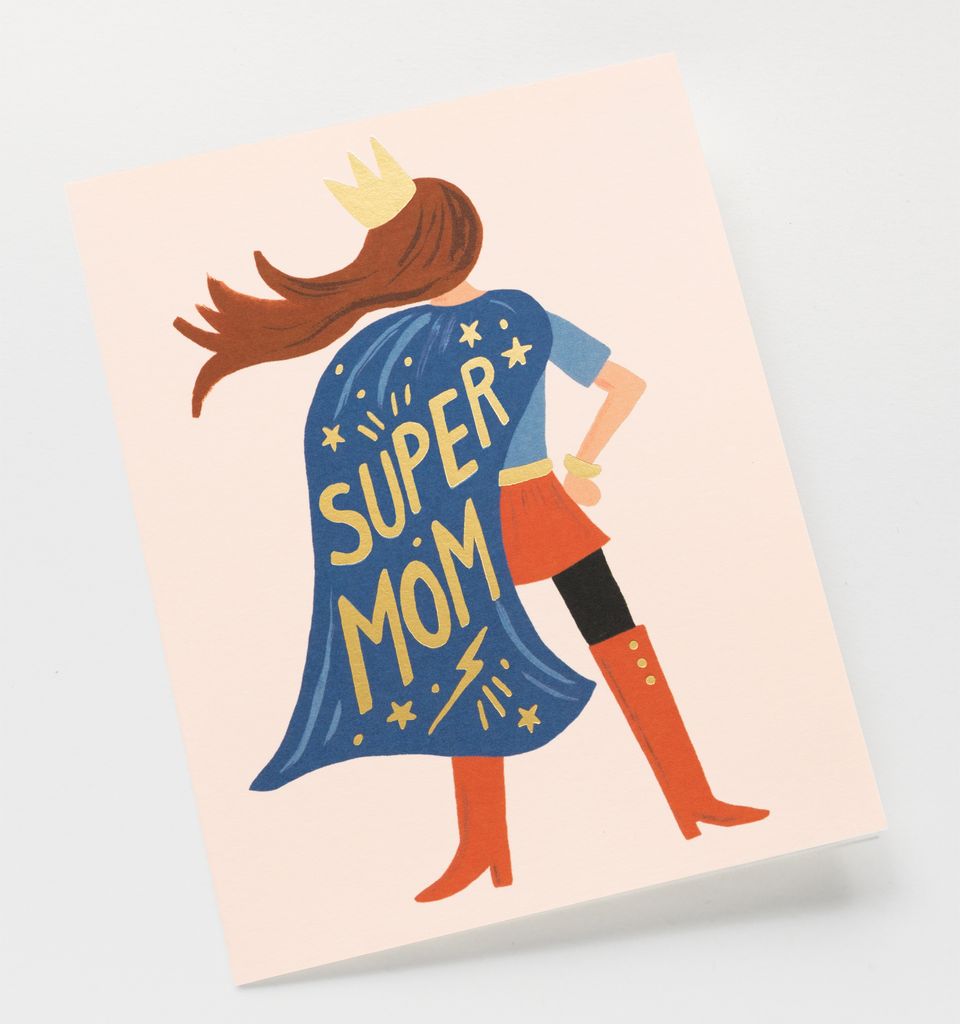 Super Mom Single Greeting Card