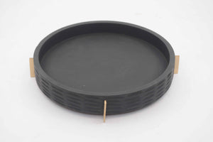 Sundar Black Round Serving Bowl
