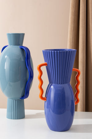 Portrait Vase - Large Blue