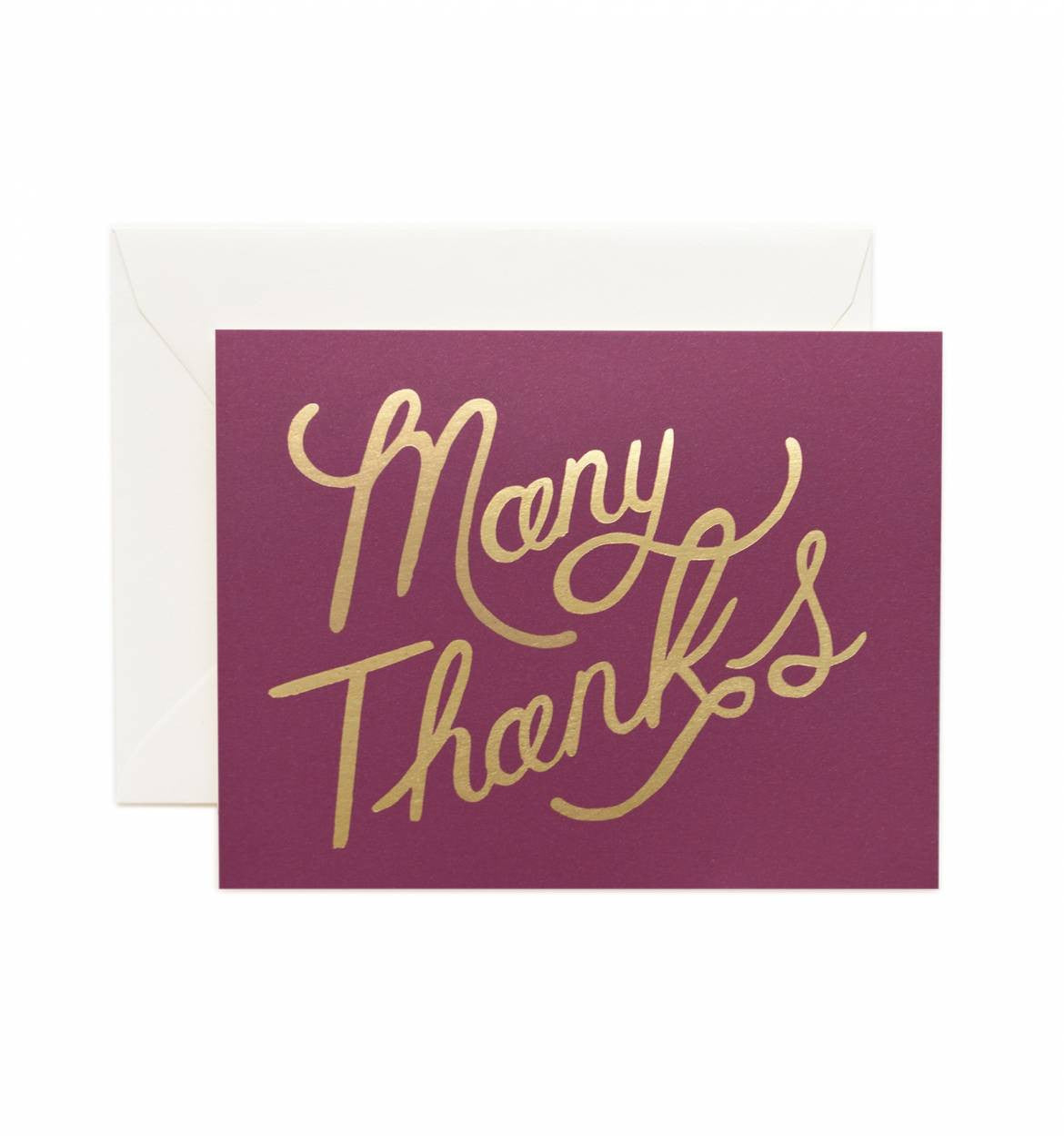 Burgundy Foil Single Greeting Card