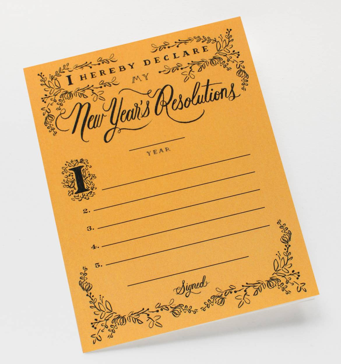 New Year Resolution Single Greeting Card