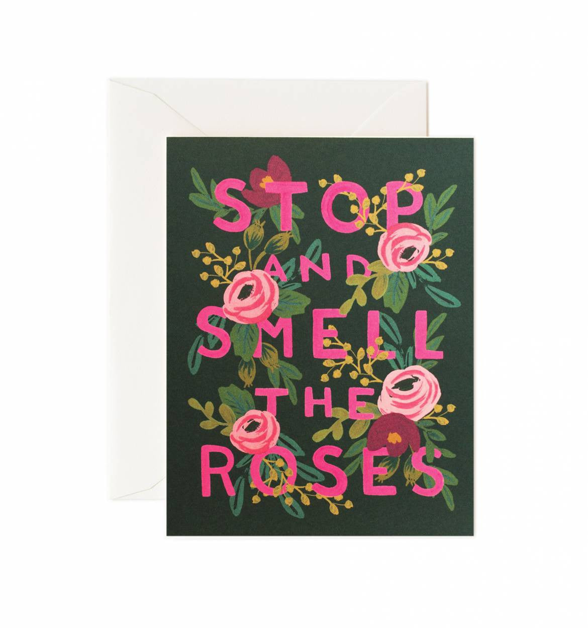 Stop and Smell the Roses Single Greeting Card
